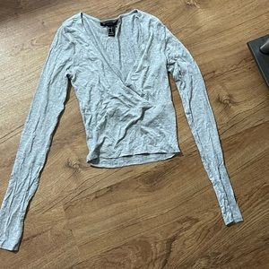 Forever21 cropped shirt v cut.